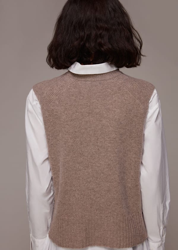 Oatmeal Knitted Tank Co Ord Top
