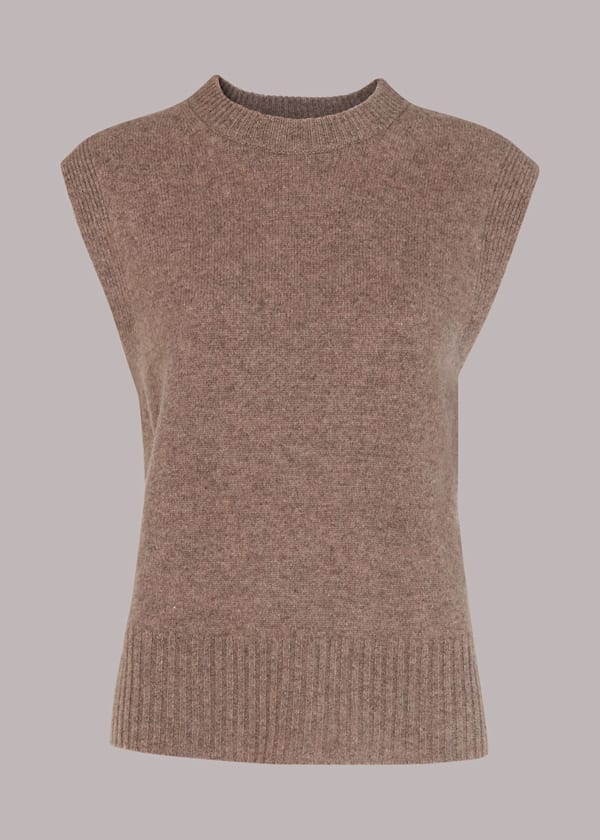 Oatmeal Knitted Tank Co Ord Top