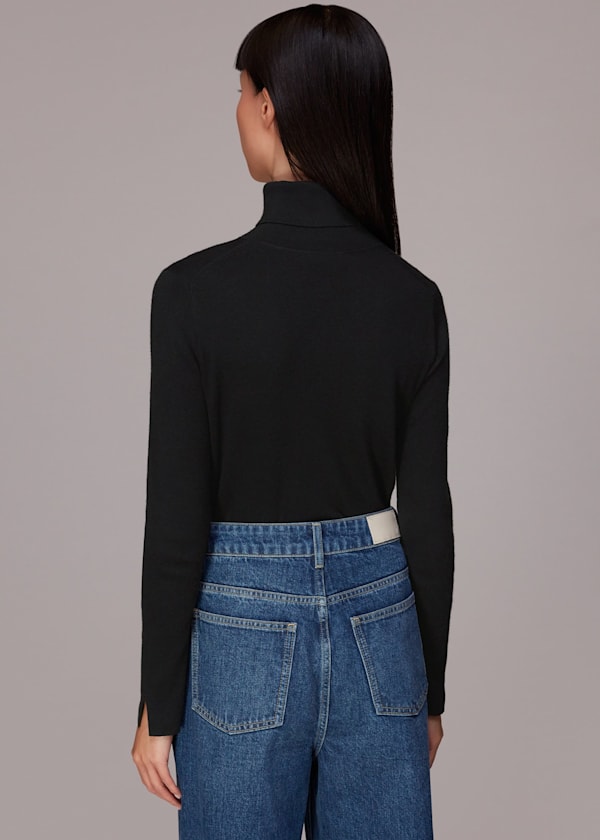 Black Maja Knitted Polo