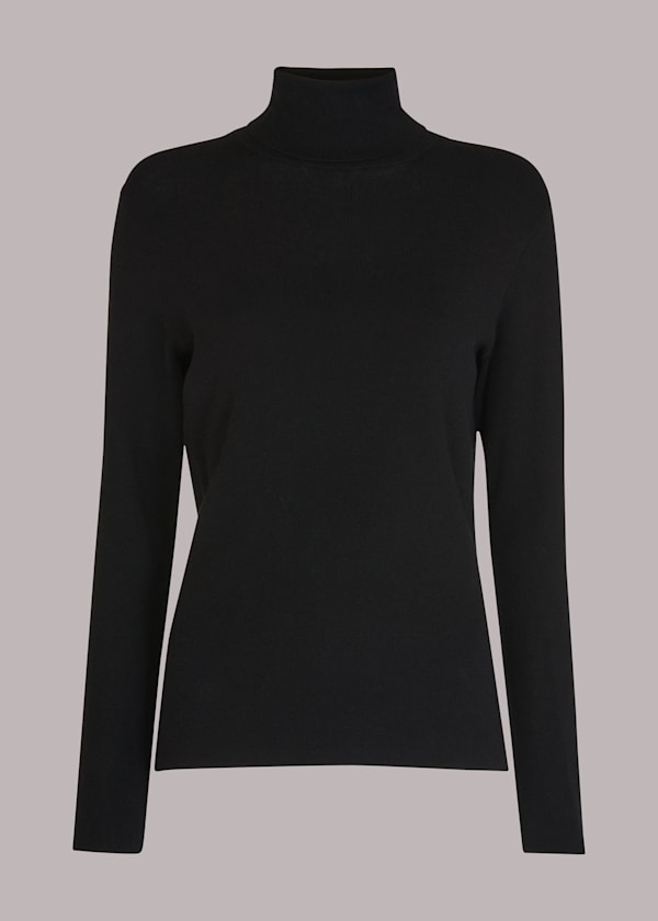 Black Maja Knitted Polo