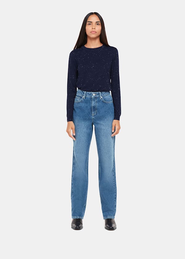 Navy Annie Sparkle Crew Neck