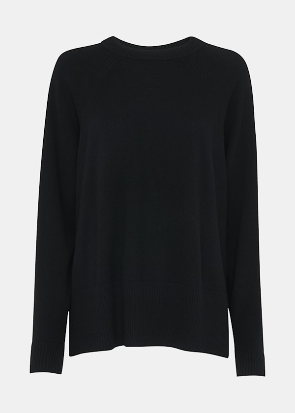 Black Ultimate Cashmere Crew Neck