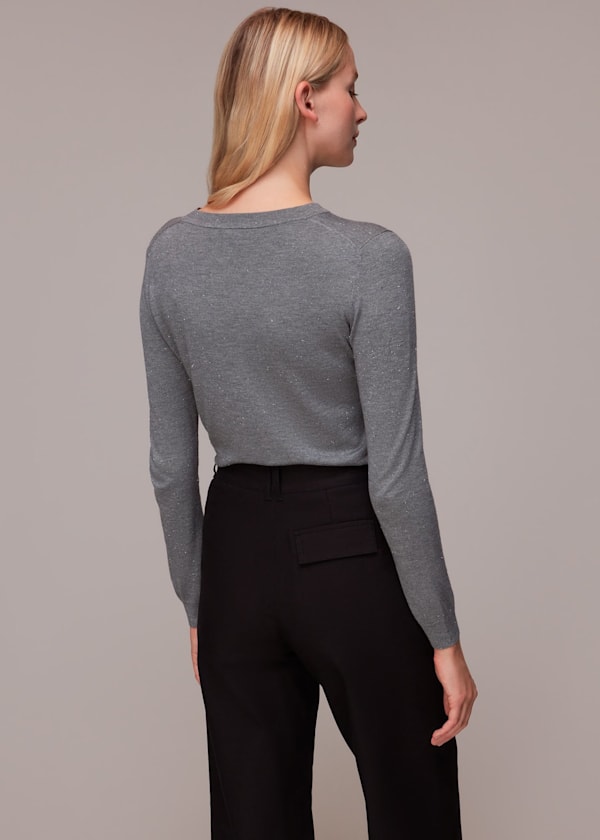 Grey Annie Sparkle Crew Neck