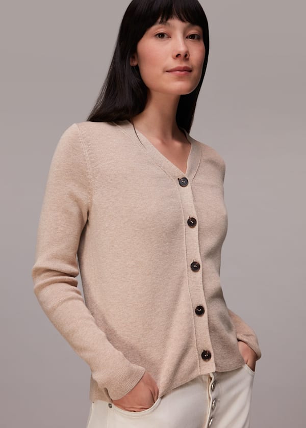 Neutral Slimline Cardigan