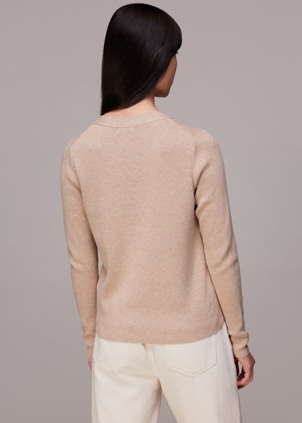 Neutral Slimline Cardigan