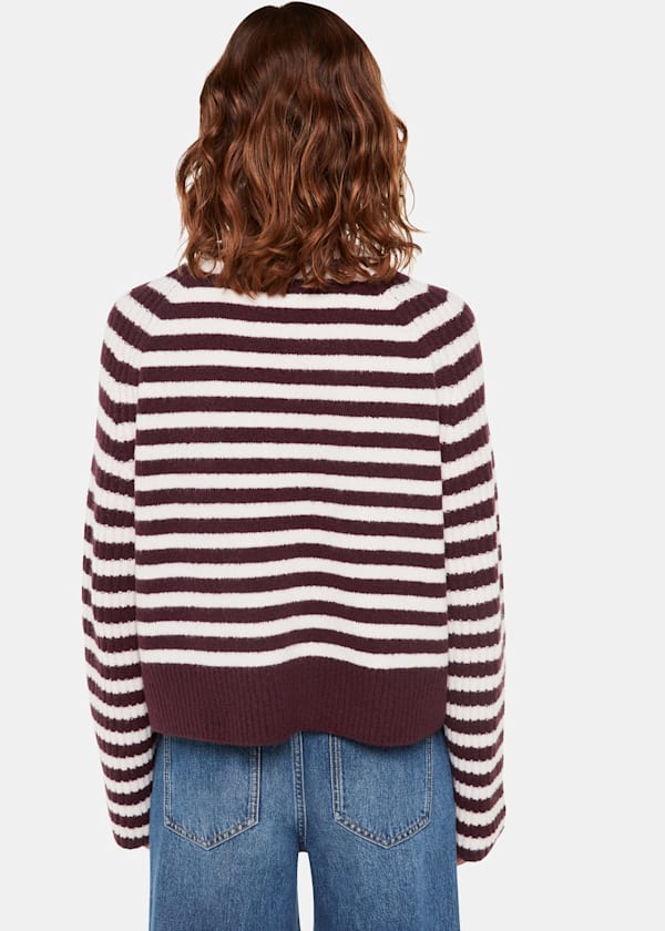 Multicolour Wool Mix Stripe Crew
