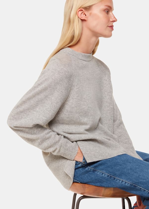 Grey Marl Ultimate Cashmere Crew Neck