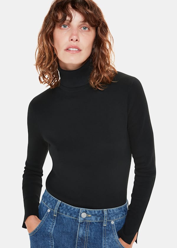 Maja Knitted Polo Neck Knit