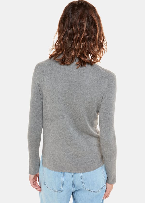 Grey Maja Knitted Polo Neck Knit