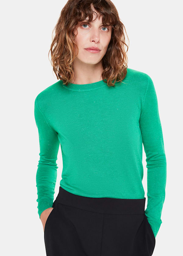Green Annie Sparkle Crew Neck