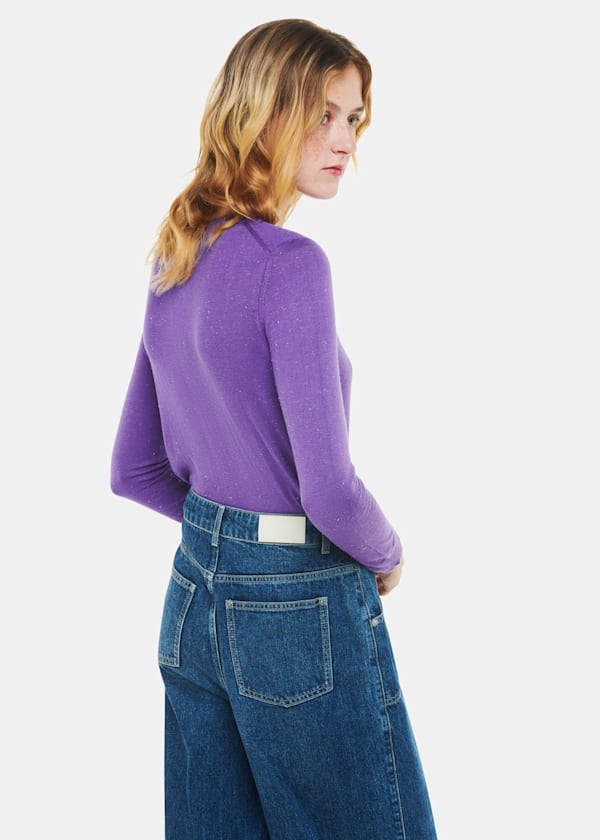 Purple Annie Sparkle Crew Neck