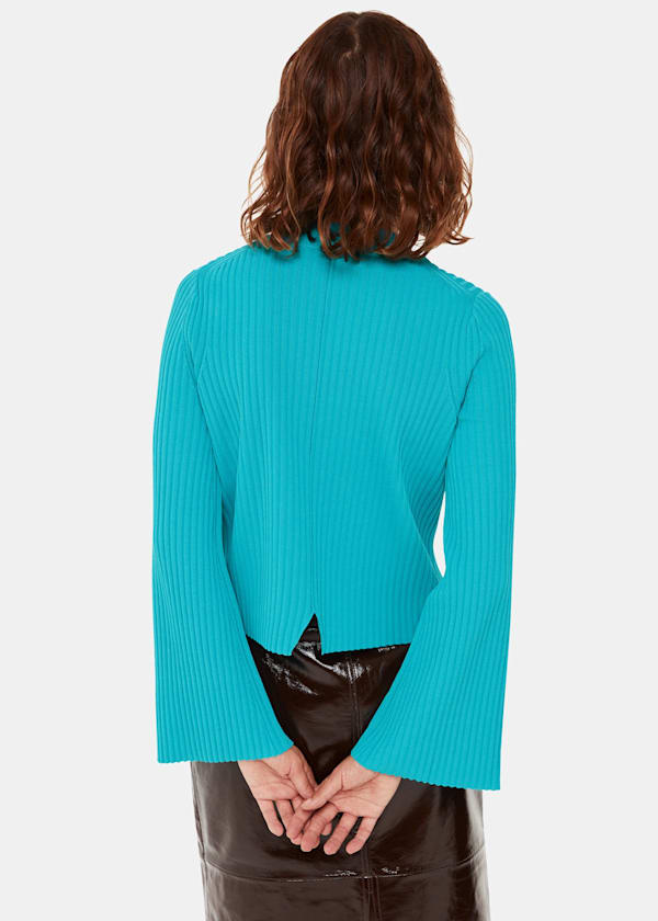 Turquoise Fluted Sleeve Tunic