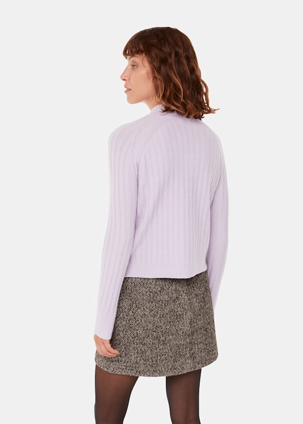 Lilac Ribbed Sponge Knit