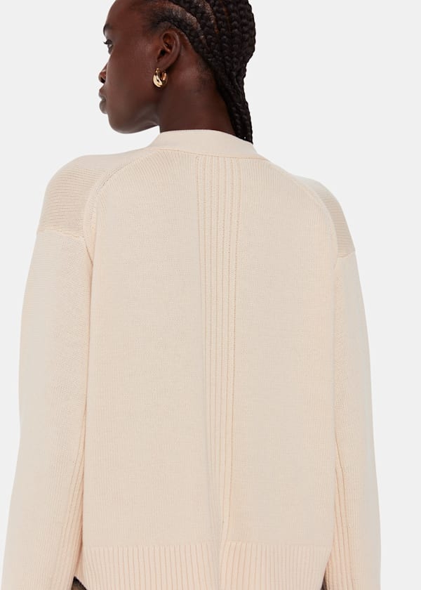 Ivory Nina Button Front Cardigan