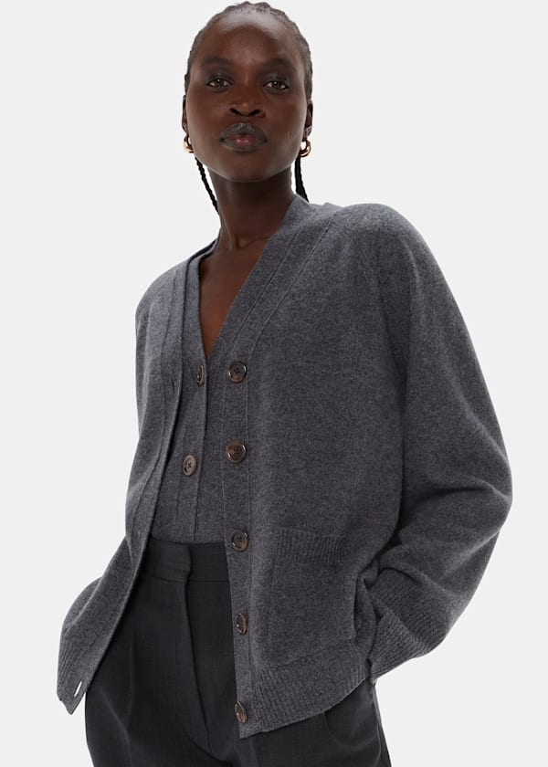 Wool Relaxed Pocket Cardigan