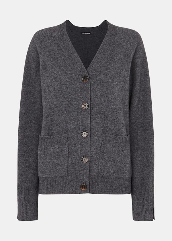 Wool Relaxed Pocket Cardigan