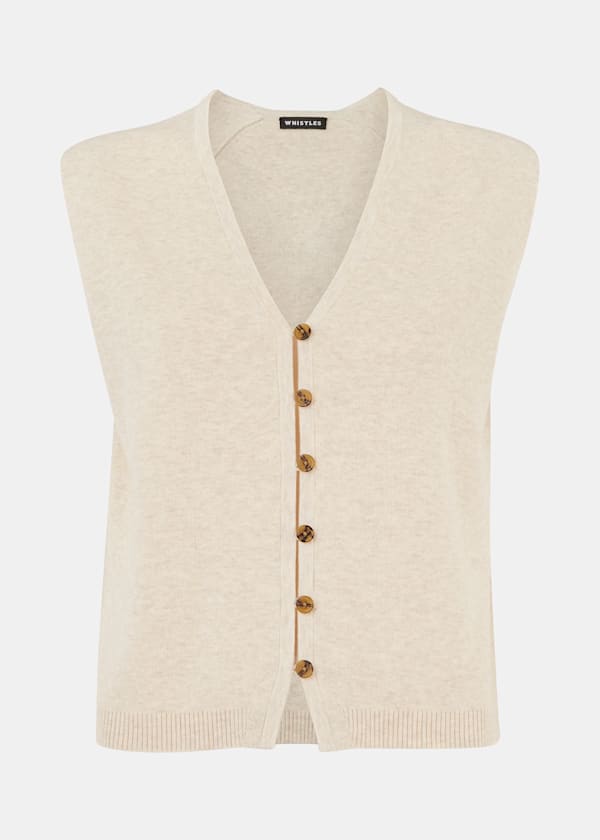 Oatmeal Bailey Button Through Tank