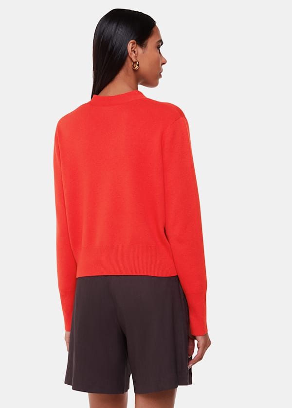 Red Leah Pocket Detail Cardigan
