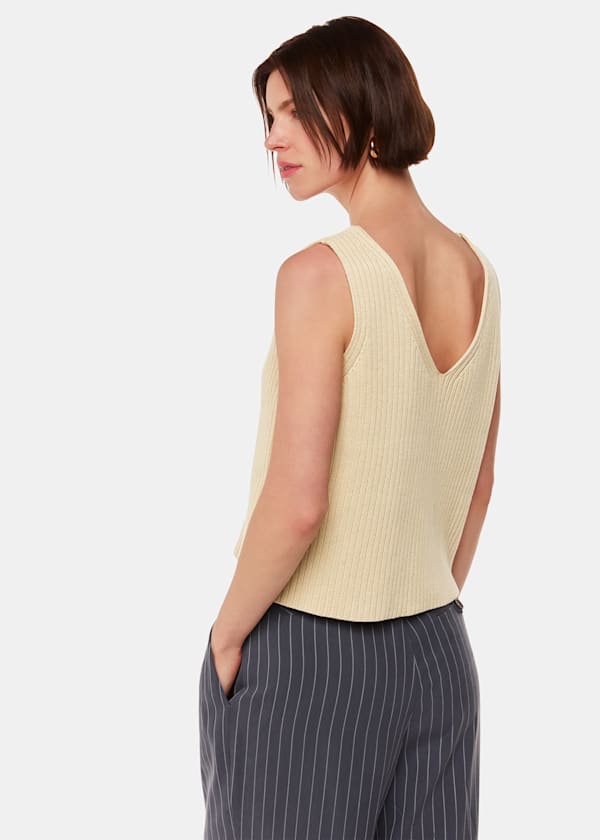 Butter Button Front V Neck Tank