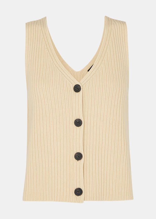 Butter Button Front V Neck Tank