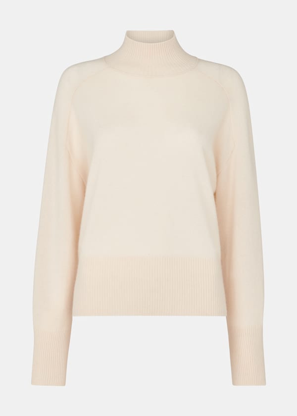 Ivory Cashmere Funnel Neck