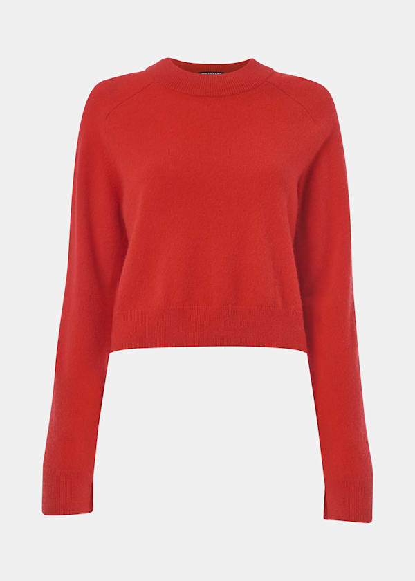 Red Cashmere Crop Crew
