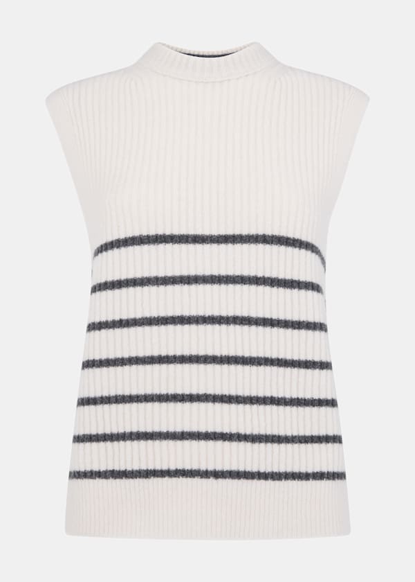 Ivory Stripe Textured Tank