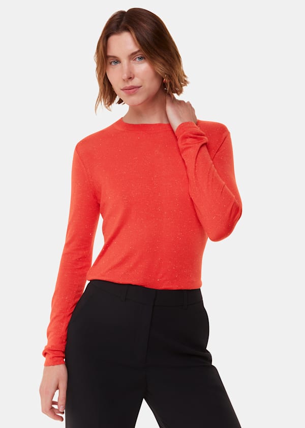 Red Annie Sparkle Crew Neck