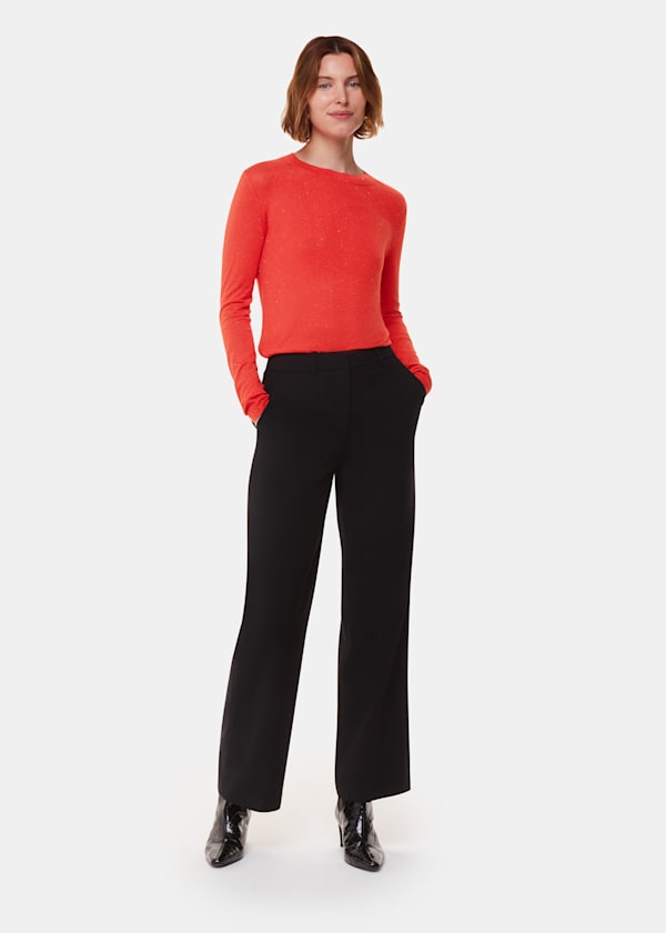 Red Annie Sparkle Crew Neck