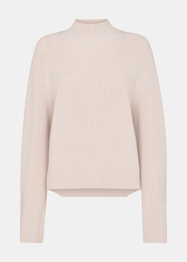 Ivory Wool Mix Side Detail Sweater