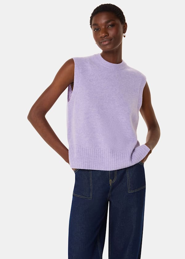 Lilac Wool Sleeveless Tank
