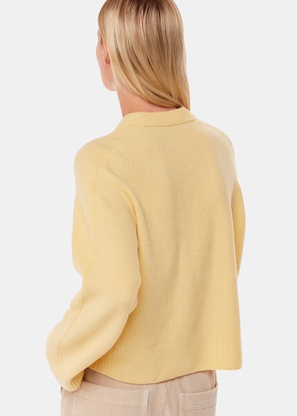 Yellow Alana Wool Mix Crew Neck