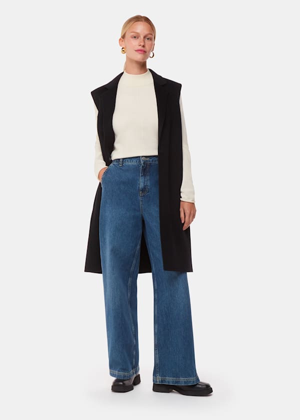 Ivory Mira Funnel Neck Knit