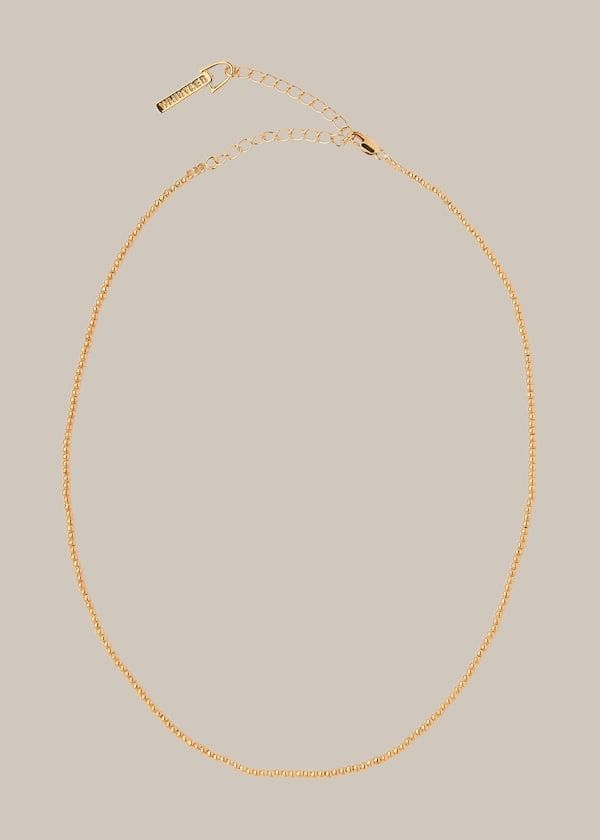 Gold Seed Bead Chain Necklace
