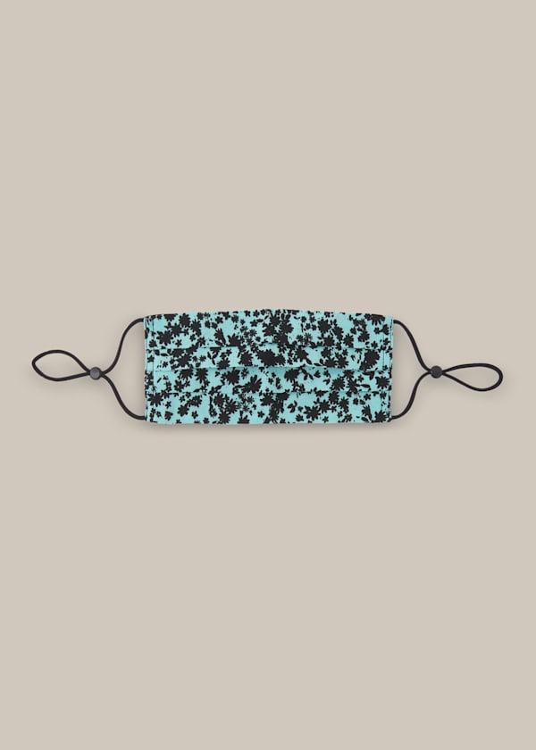 Blue Midnight Meadow Face Covering