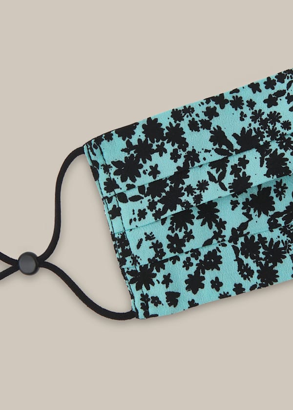 Blue Midnight Meadow Face Covering