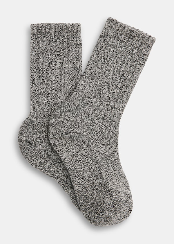 Black Chunky Marl Socks