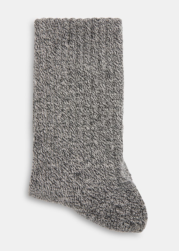 Black Chunky Marl Socks