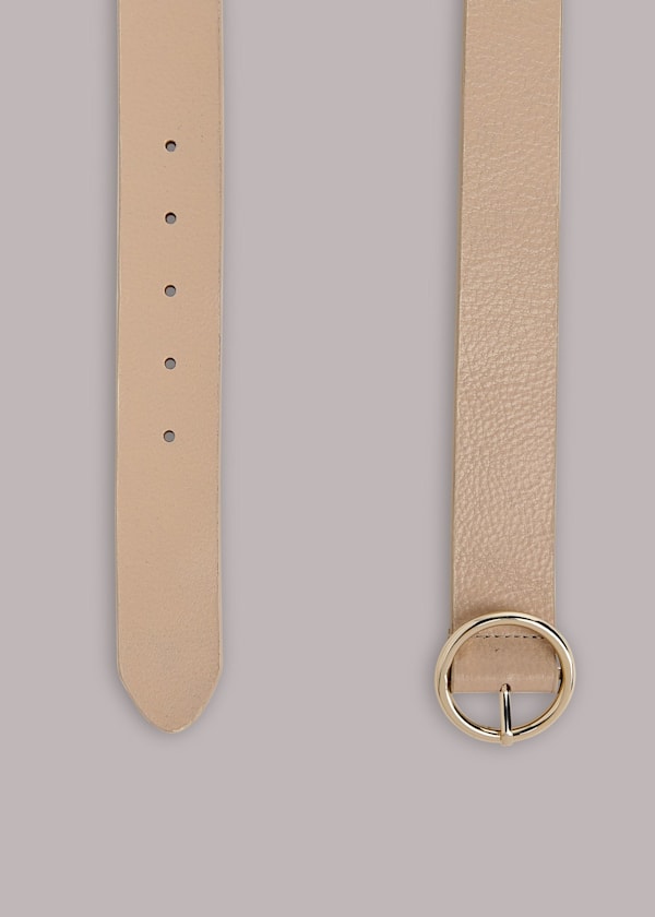 Ivory Circle Buckle Belt