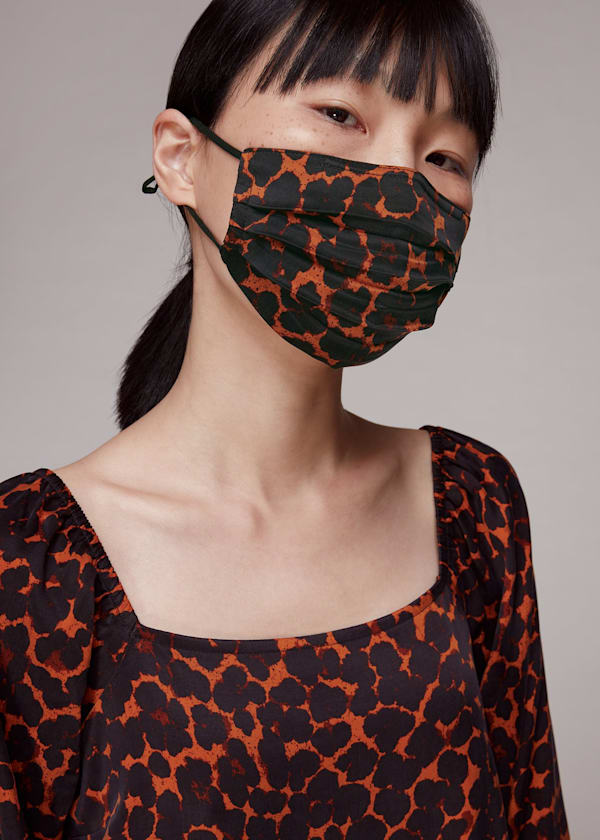 Leopard Print Smudge Animal Face Covering