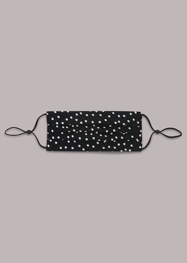 Black Irregular Spot Face Covering