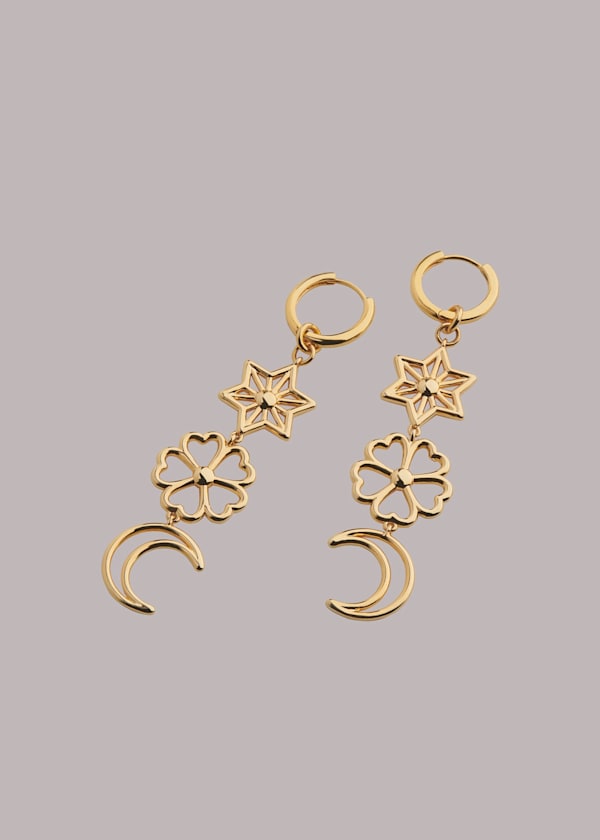 Moon Floral Earring