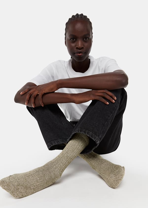 Green Chunky Marl Socks
