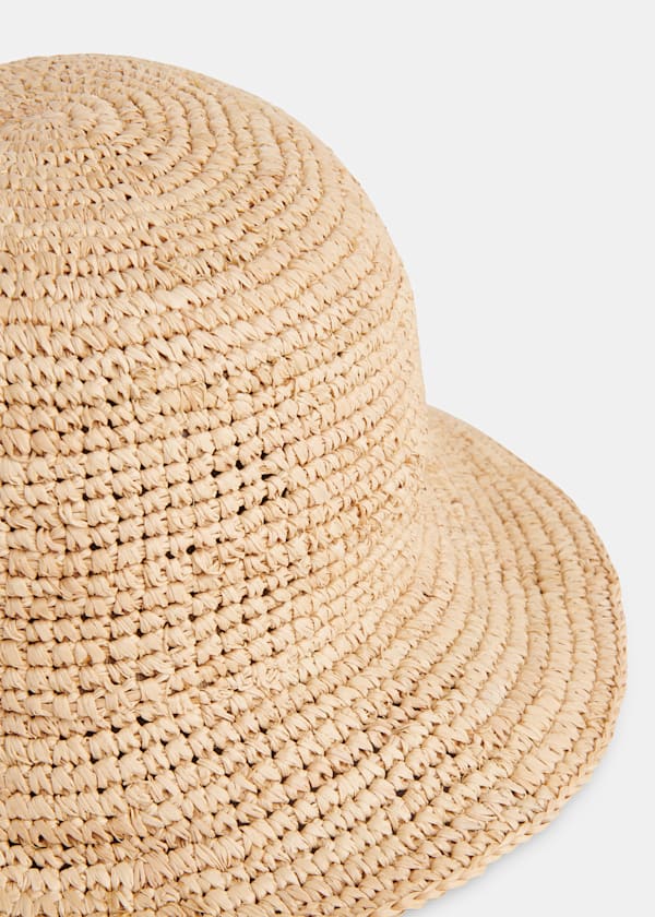 Neutral Straw Bucket Hat
