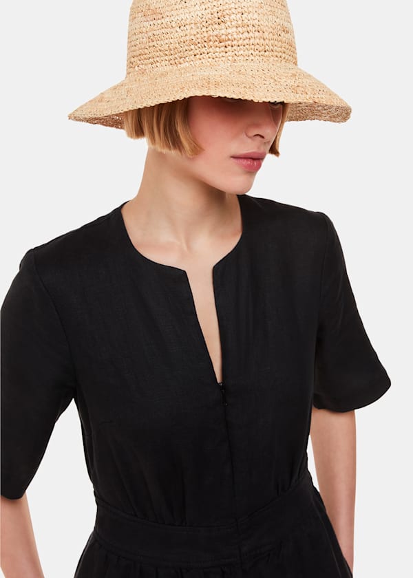 Neutral Straw Bucket Hat