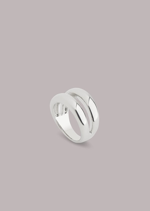 Silver Double Ring