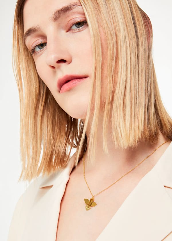 Gold Leaf Pendant Necklace