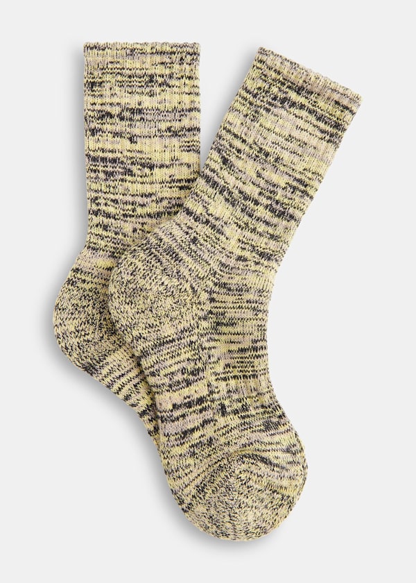 Yellow Chunky Marl Socks