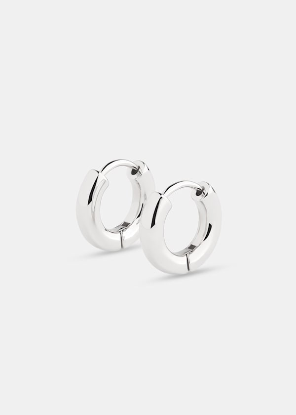 Silver Classic Huggie Hoop