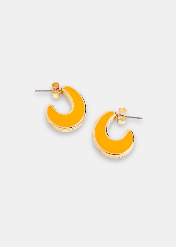 Pink Double Enamel Earring